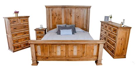 Rustic Wood Bedroom Furniture Set, Rustic Bedroom Set