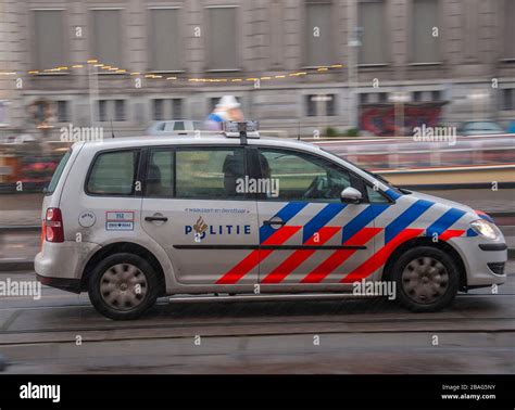 Police Car In Amsterdam The Netherlands Stock Photo Alamy