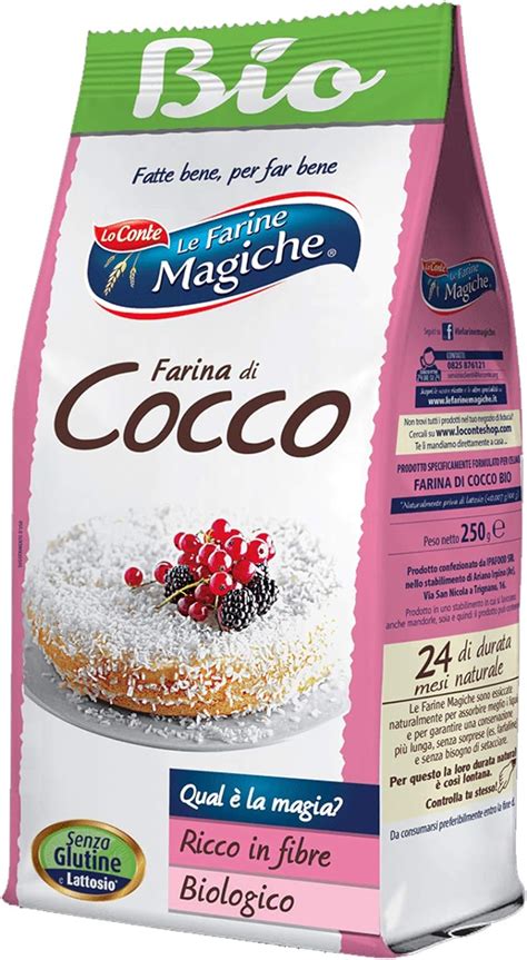 FARINA DI COCCO LO CONTE LE FARINE MAGICHE 250g BIO BIOLOGICA DOLCI