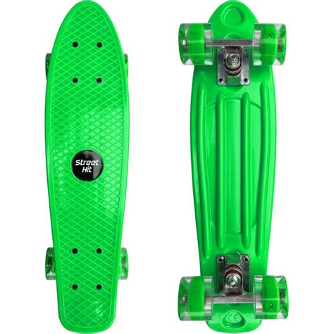 Скейт Street Hit Cruiser Board Зеленый со светящимися колесами A009-25 ...