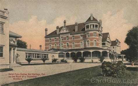 Hotel Paso Robles Hot Springs California Postcard