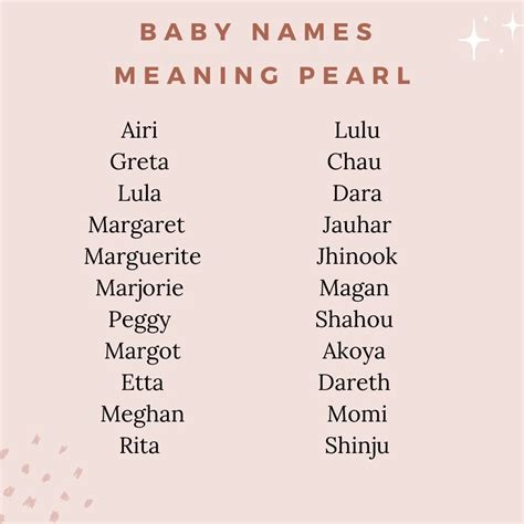 25 Stunning Names Meaning Pearl - The Mummy Bubble