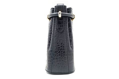 Bally Crocodile Leather Shoulder Cross Bag Gem