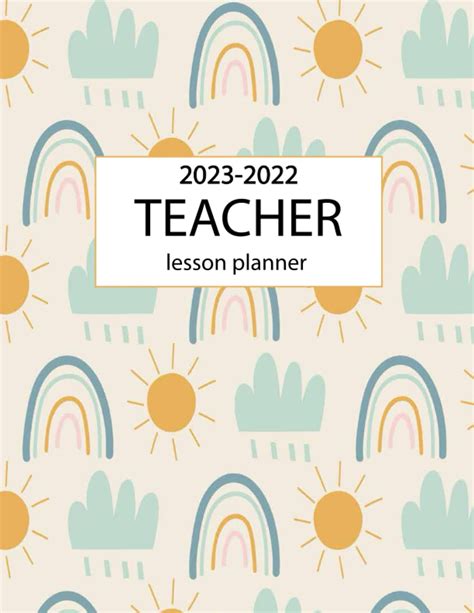 Buy Teacher Lesson Planner 2022 2023 Sun Boho Rainbow 2022 2023