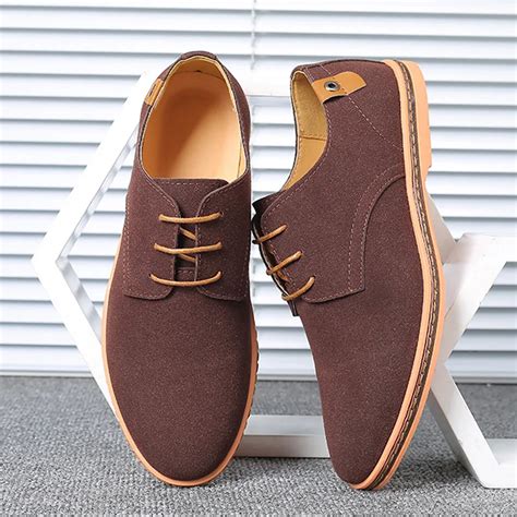 Pig Suede Zakelijke Schoenen Mannen Elegante Nieuwe Aankomst Grote