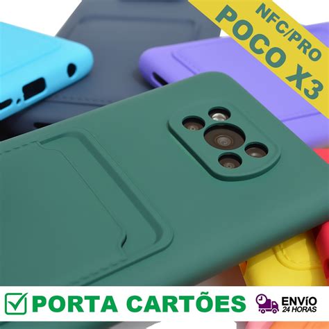 Capa Case Capinha Poco X3 Nfc Pro PORTA CARTÃO aveludada