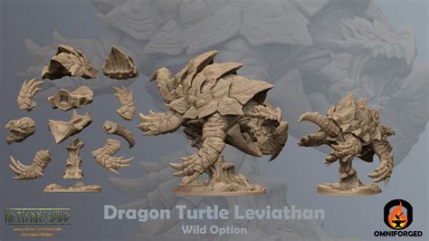 Massive Dragon Turtle Leviathan Sunken Kingdom Artisan Etsy