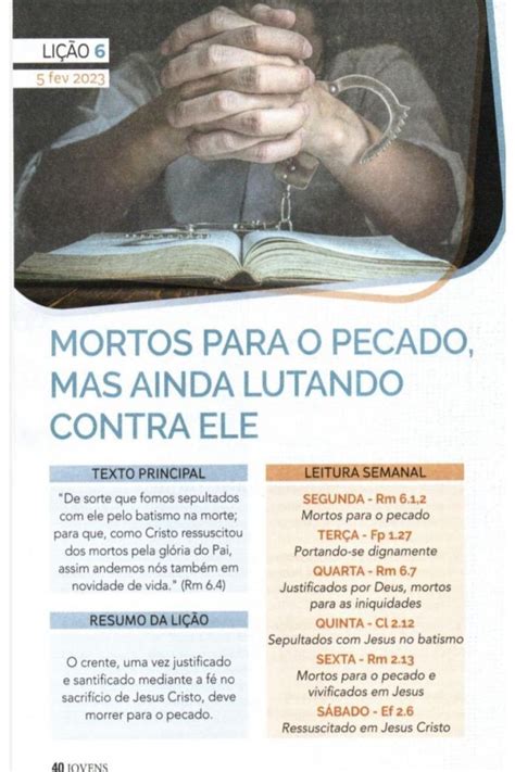 Texto Principal De Sorte Que Fomos Sepultados Ele Pelo Batismo Na