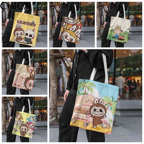 Chica Labubu Canvas Bag Labubu Tote Bag Labubu