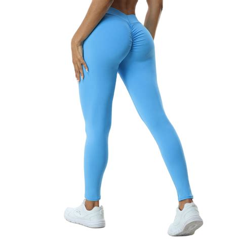 Chrleisure Butt Lift Yoga Pants Back V Waist Workout Leggings Women