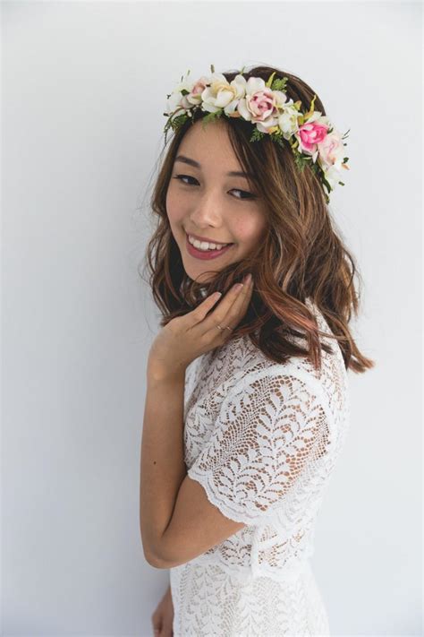 Forest Bridal Wedding Flower Crown Fleur Reine Bohemian Floral