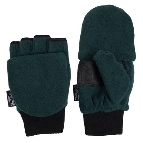 3m Thinsulate Fleece Pop Top Convertible Fingerless Gloves Mittens