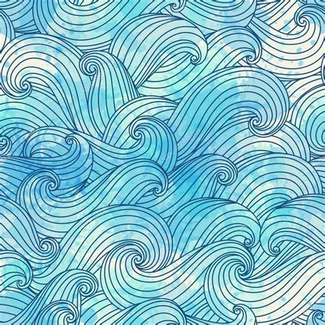 Baixar Fundo ondas Desenho à mão livre Ilustração de Stock