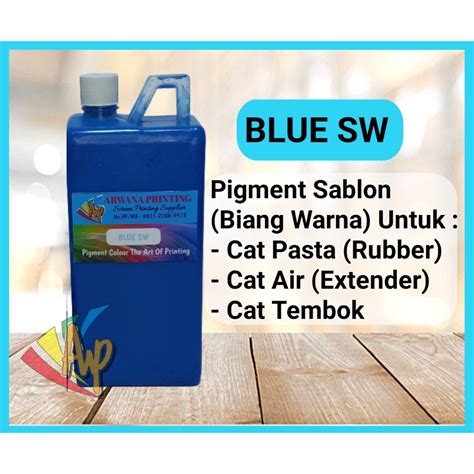 Jual Biang Warna Sablon Biru Terang Pigment Fluorescent Blue SW 1kg