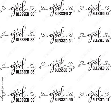 Blessed Svg Bundle Stock Vector | Adobe Stock