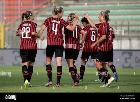 Stine Hovland Of AC Milan Celebrates After Scoring The His Goal During