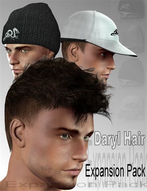 Daryl Hairstyle Expansion Pack 3d Models For Daz Studio And Poser