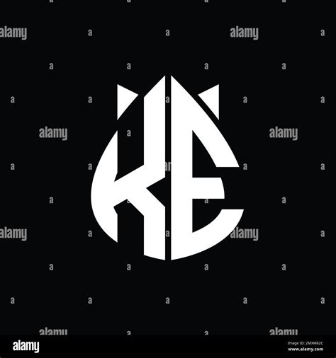 Ke Logo Monogram Drops Crown Abstract Shape Vector Images Design