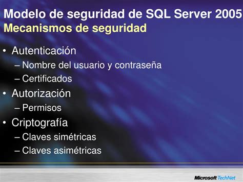 Ppt Difusión Por El Web De Sql Server 2005 Parte 4 Seguridad De Sql