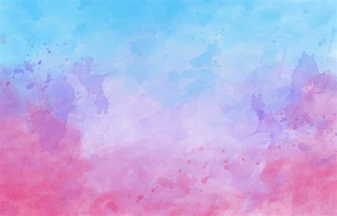 Download Watercolor Background With Blue And Pink Splatters