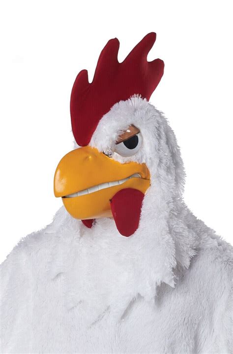 What The Cluck Chicken Mascot Adult Costume Jumpsuit White Ebay