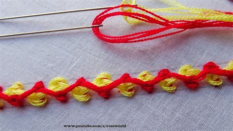 Raised Chain Stitch Tutorial Hand Embroidery Raised Chain Stitch