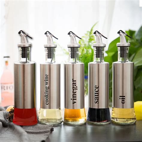 Oil Bottle Stainless Steel Olive Dispensers Heilwiy Ml Can Dispenser