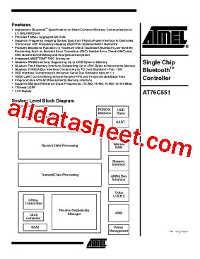 AT76C551 Datasheet PDF ATMEL Corporation