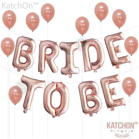 Big Rose Gold Bride To Be Balloons Set 16 Inch Bachelorette Party Decorations Bride