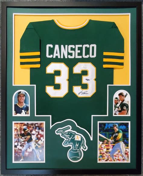 Framed Jose Canseco Autographed Signed Oakland A S Jersey Jsa Coa