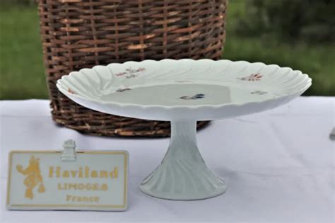 Plat Pi Douche En Porcelaine De Limoges Haviland Neuf Pedestal Dish