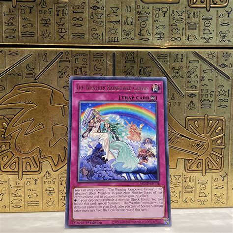 Bài Yugioh Chính Hãng The Weather Rainbowed Canvas Mged En101 Rare 1st Edition Shopee