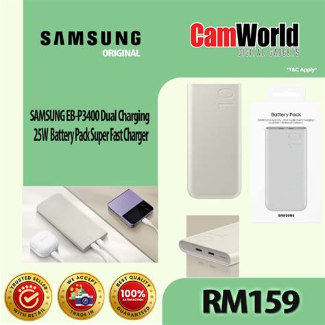 Samsung EB P3400 25W Dual Battery Pack 10 000 Mah Super Fast Charging