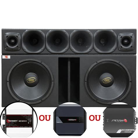 Caixa Eros 2 Woofer E12 450LC Black 12 450Wrms Corneteira Jbl