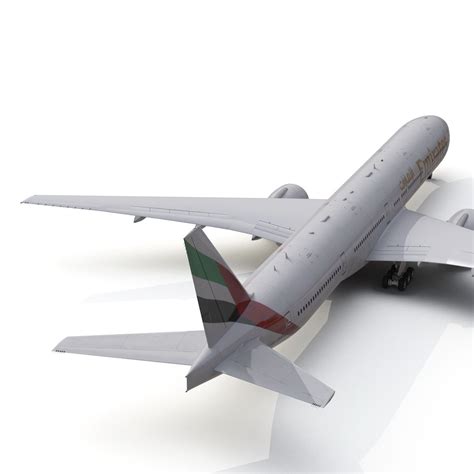 Boeing 777 300 Emirates Airlines 3D Modell 129 3ds C4d Fbx Ma