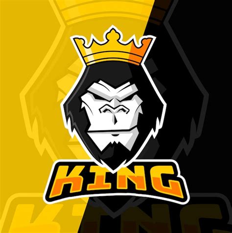 Premium Vector Gorilla King Mascot Esport Logo Design