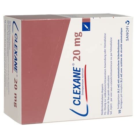 Clexane Sol Inj 20 Mg02ml Ser Pré 02 Ml Pharmacie Sun Store