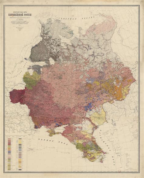 Ethnic map of European Russia (Russian Empire) 1875 : MapPorn