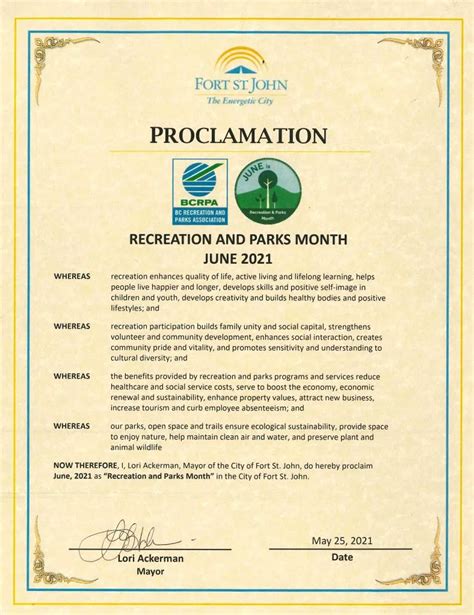 June Proclaimed ‘parks And Recreation Month” Energeticcity Ca Local