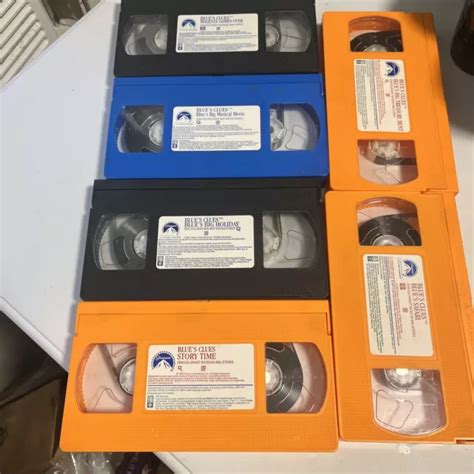 Blues Clues Vhs Lot Of Vintage Orange Black Tapes Nick Jr