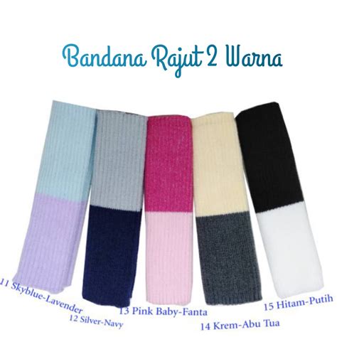 Jual CIPUT RAJUT BANDANA RAJUT TWOTONE CIPUT RAJUT 2 WARNA Inner