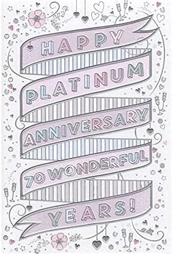 Beautiful Classic On Your Platinum 70th Wedding Anniversary Card