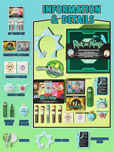 Rick And Morty X SHEGLAM Full Collection Set Valentine S Day Decor Love