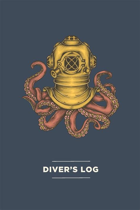 Scuba Diver Log Book with Vintage Octopus Cover - Track & Record 100 ...