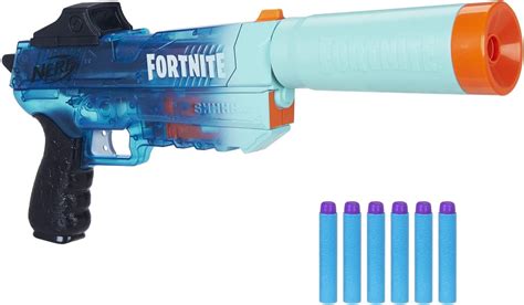 Nerf Ni O Fortnite Ca N Removible Pistola Azul Lanza Dardos Meses