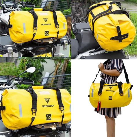 Bolsa Trasera Impermeable Para Motocicleta Mochila De Viaje Para