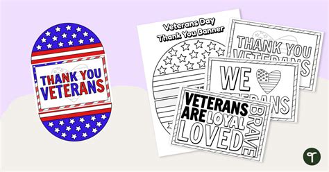 Veterans Day Thank You Card And Craft Teach Starter