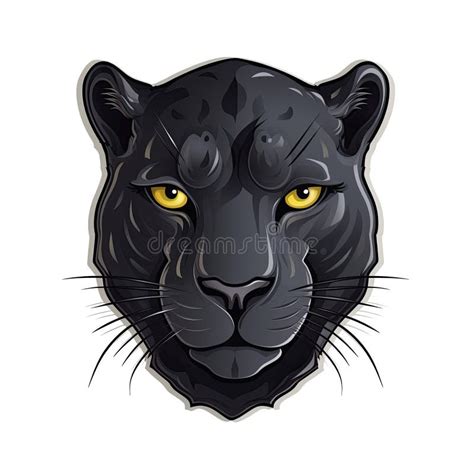 Panther Face Sticker On Isolated Tansparent Background Png Logo