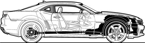 2010 Chevrolet Camaro Ss Coupe V2 Blueprints Free Outlines