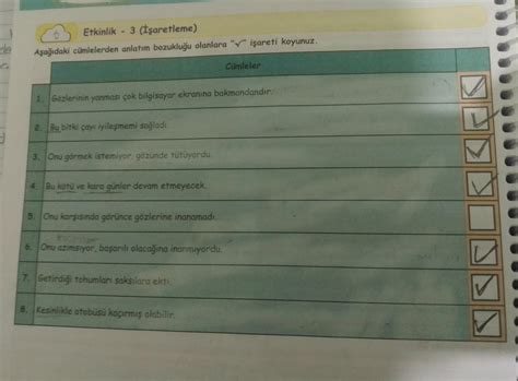 bakabilirmisiniz acil hepsi doğru ise doğru demeniz yeterli yanlış ise